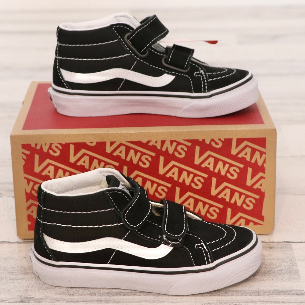 Vans Kids Sk8 Mid Reissue V Sneaker Black True White, 11.5
